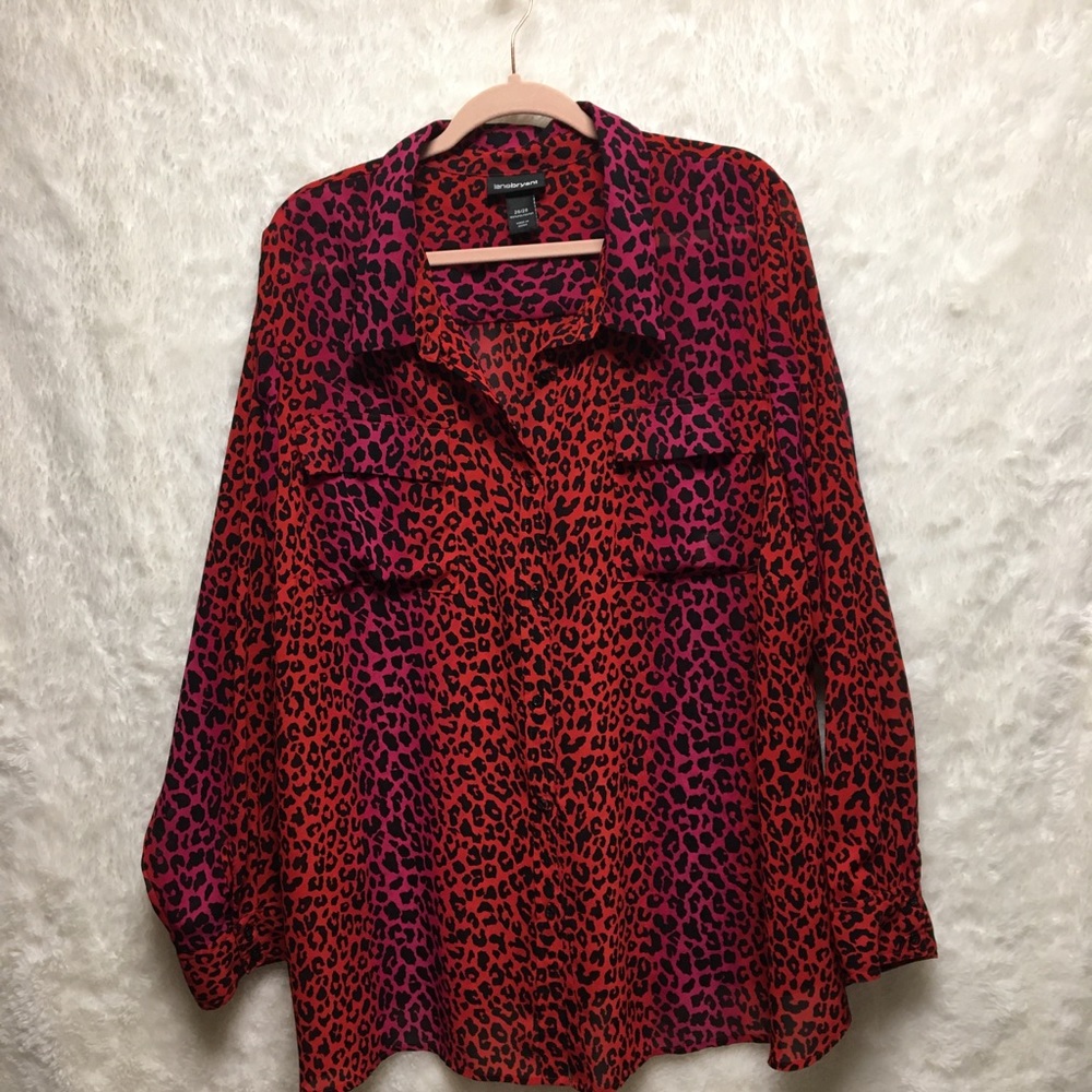 Lane Bryant Animal Print Blouse Size 26/28